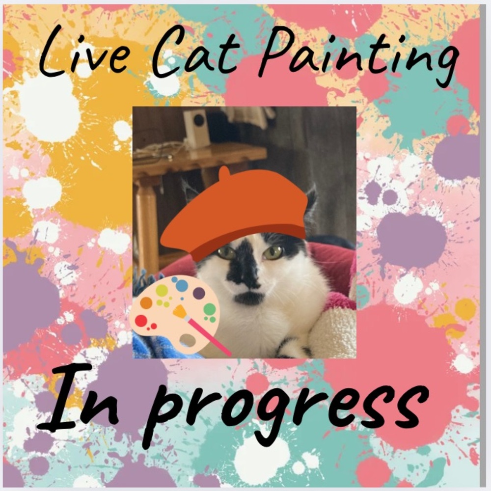 Live Cat Painting Flyer